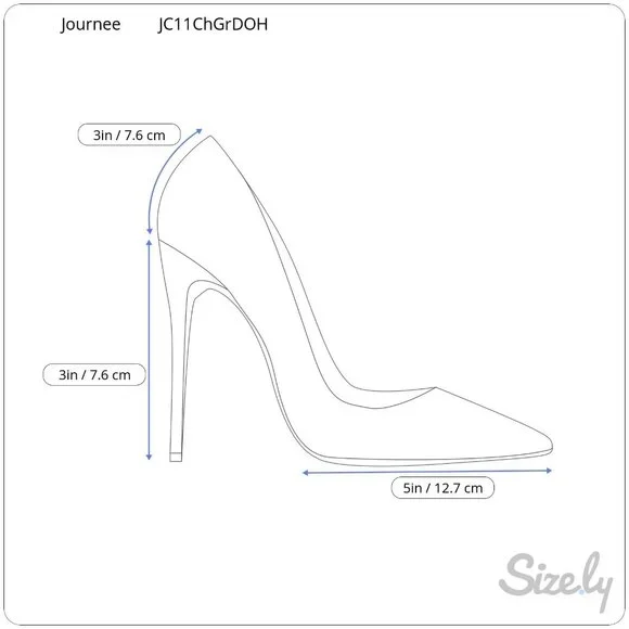 Journee Collection Charcoal Gray Point Toe D'Orsay 3 in Heel size 11 - Picture 14 of 14